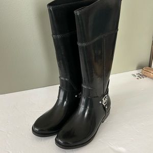 Michael Kors Fulton Black Rubber Rain boots, waterproof